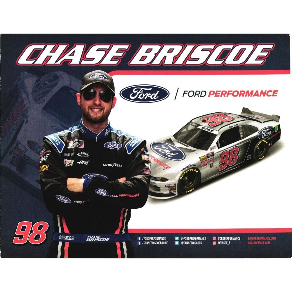 Chase Briscoe Ford Performance Promo Card 8.5x11 NASCAR Racing